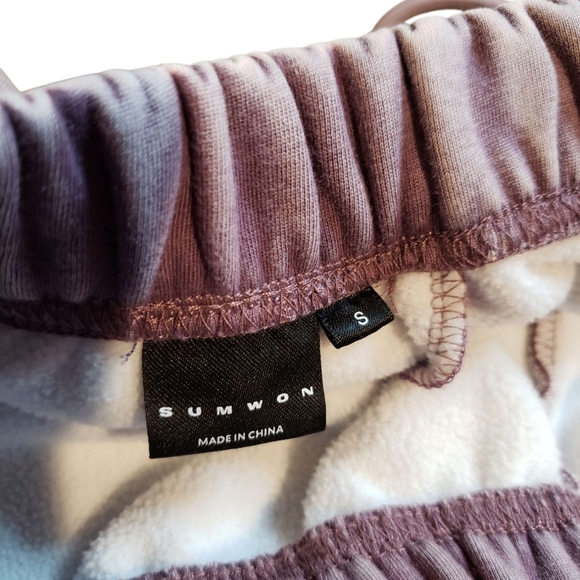 SumWon Purple Mineral Wash Oversized Lounge Shorts Small - Picture 4 of 7